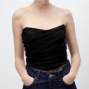 Zara Corset Top tulle black
